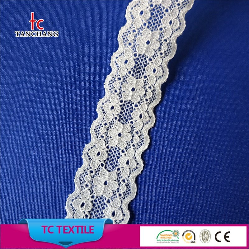 2021 new design 30mm nylon spandex lingerie stretch lace lycra lace trim for clothing LSHB108