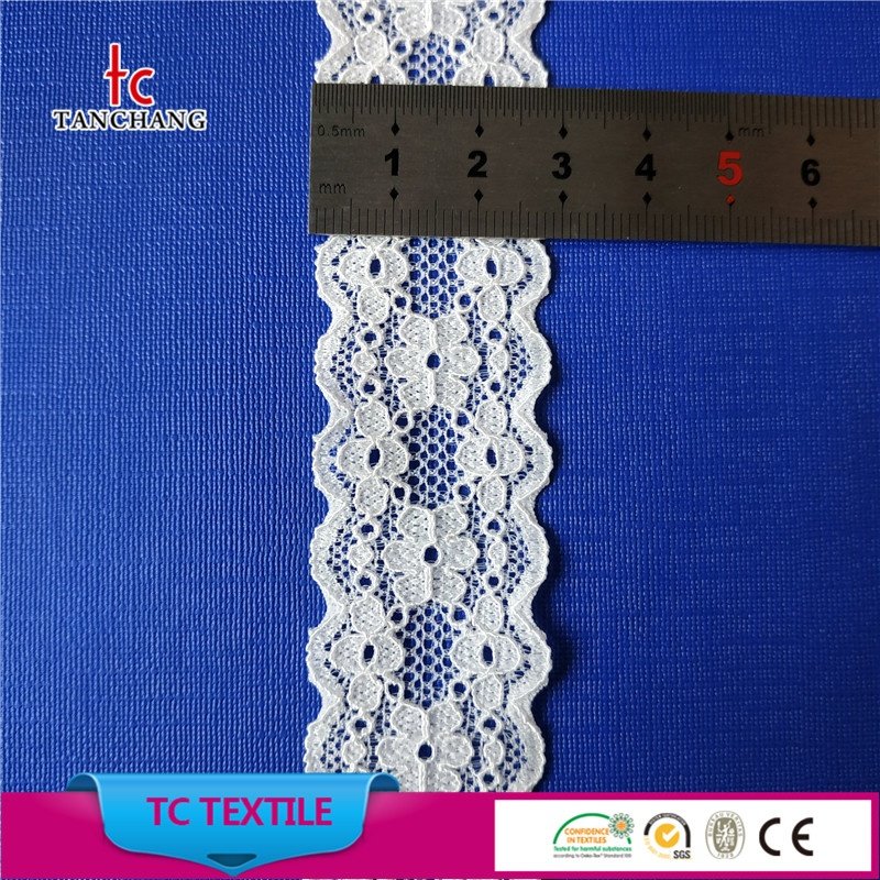2021 new design 30mm nylon spandex lingerie stretch lace lycra lace trim for clothing LSHB108