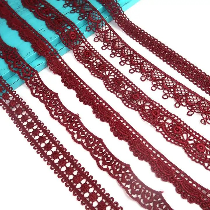 HENGWEI Brand Custom Milk Silk Fiber Lace Trimming Guipure Water Soluble Soft Lace Trim Ribbon Embroidery for Sewing