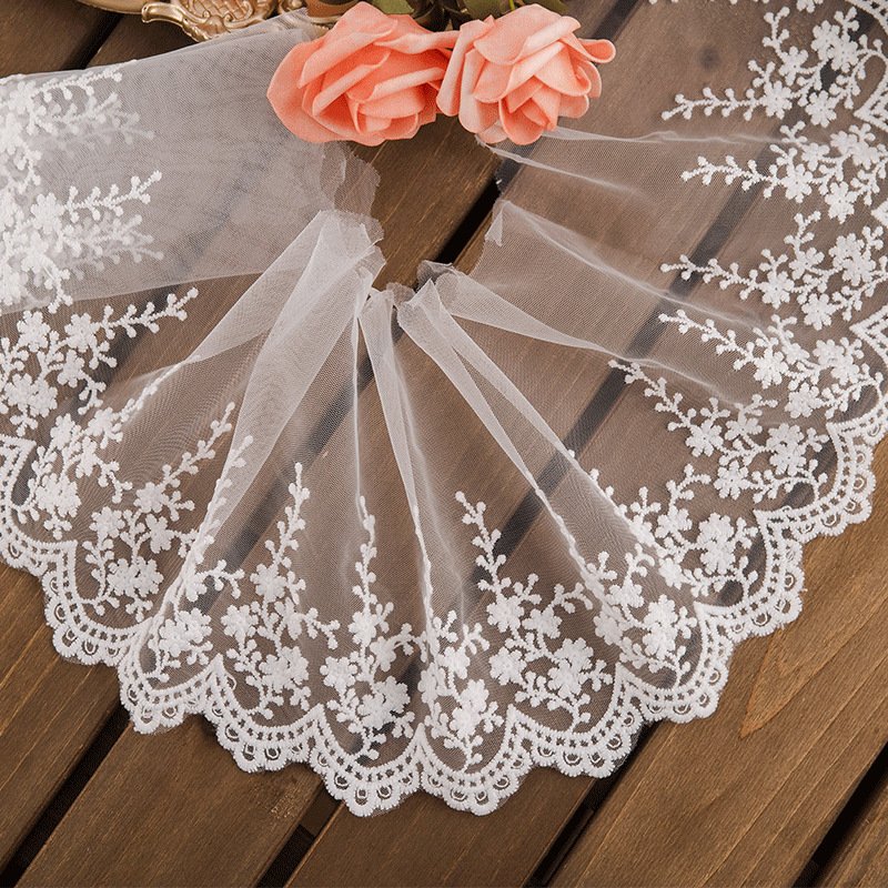Wholesale Latest Style Red Lace Set 14cm Mesh Lace for Lingerie Embroidery Lace Trim