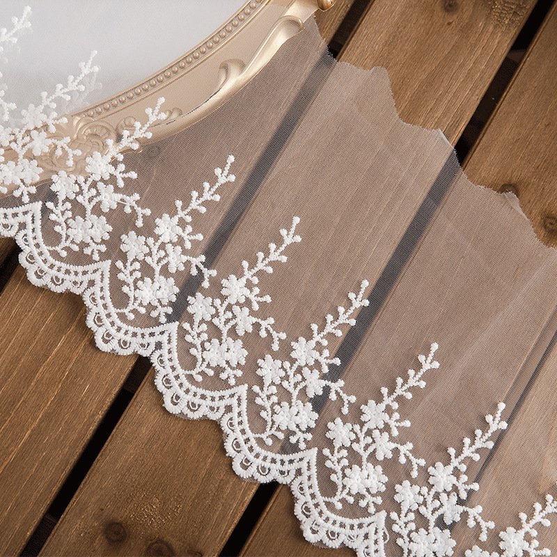 Wholesale Latest Style Red Lace Set 14cm Mesh Lace for Lingerie Embroidery Lace Trim