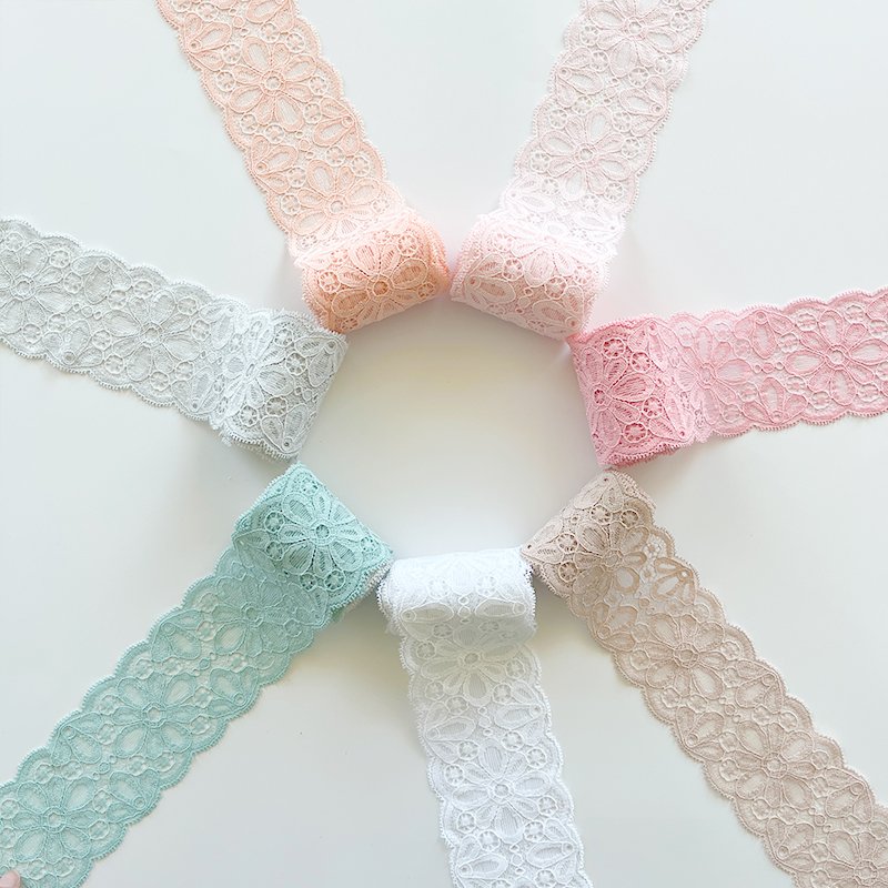 Stretch Elastic Lace Ribbon Satin multi-color lace trim garment for DIY dresses and bra