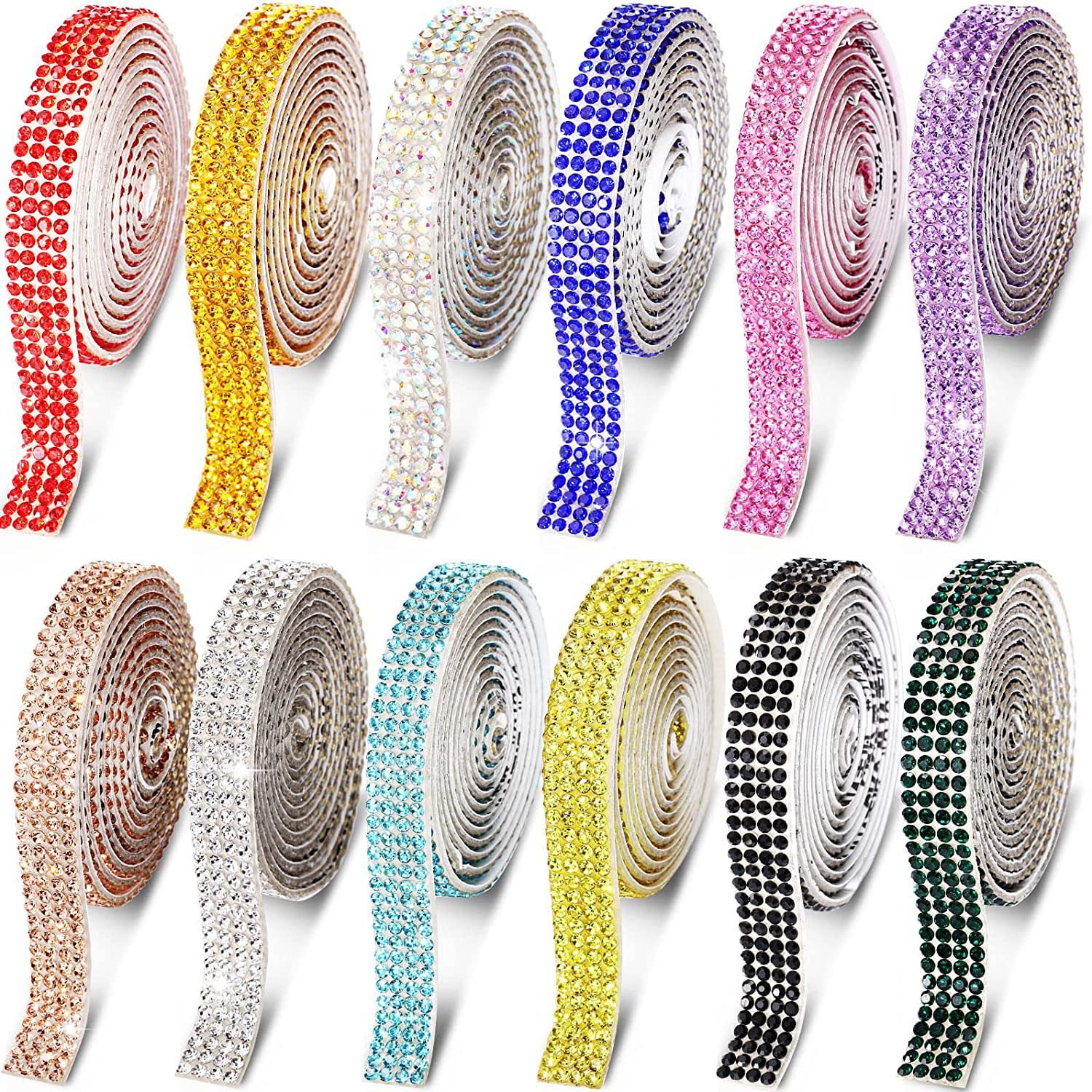 AW Direct Paste decorative stickers DIY decorative flash rhinestone strap non hotfix rhinestonesself adhesive rhinestone trim