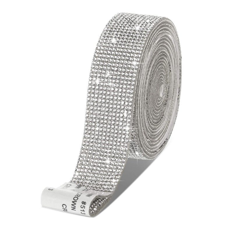 AW Direct Paste decorative stickers DIY decorative flash rhinestone strap non hotfix rhinestonesself adhesive rhinestone trim