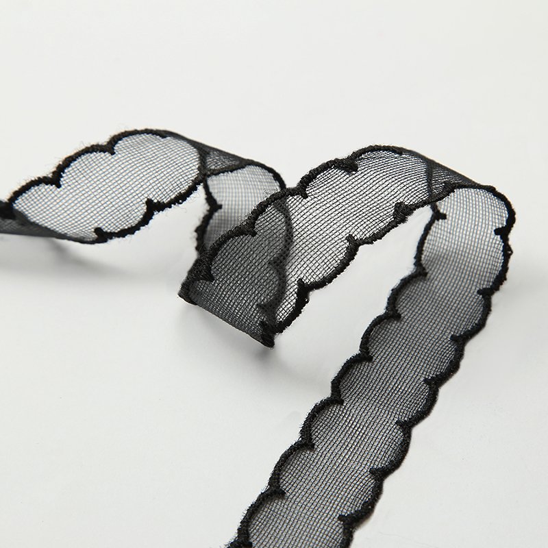 1" Ribbon Lace Trim 25MM Flower Embroidery Lace Trim for Dress Decoration