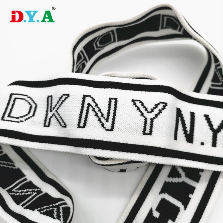 Custom Logo Knitted Trimming Band Jacquard Knitted Webbingfor Sportswear Decoration