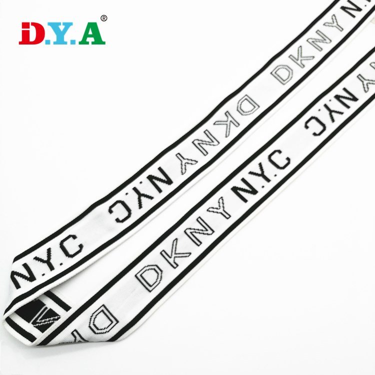 Custom Logo Knitted Trimming Band Jacquard Knitted Webbingfor Sportswear Decoration
