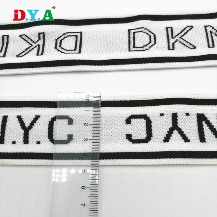 Custom Logo Knitted Trimming Band Jacquard Knitted Webbingfor Sportswear Decoration
