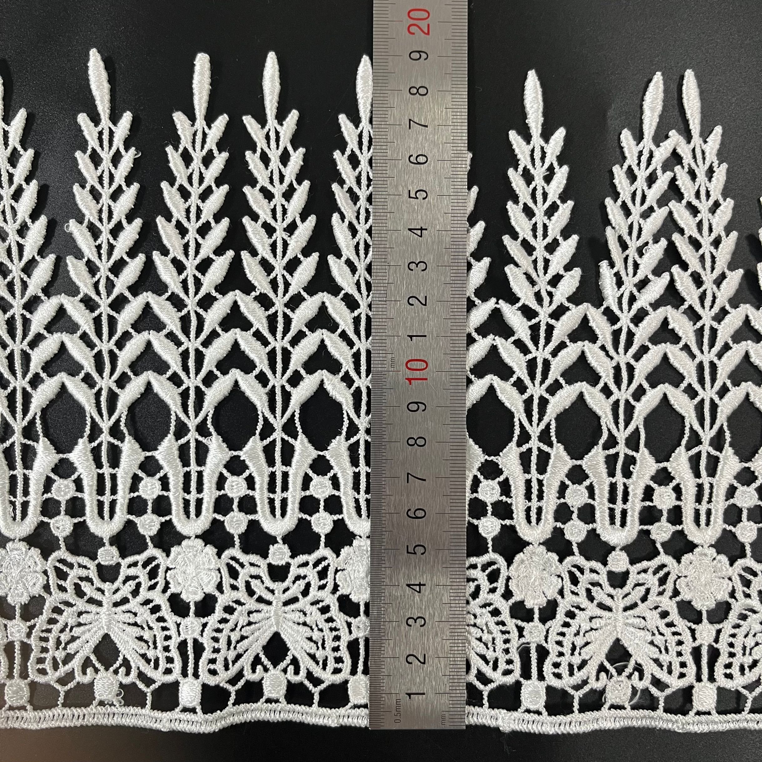 2022 Latest Embroidery Lace Trim French polyester Trim For Dress Making