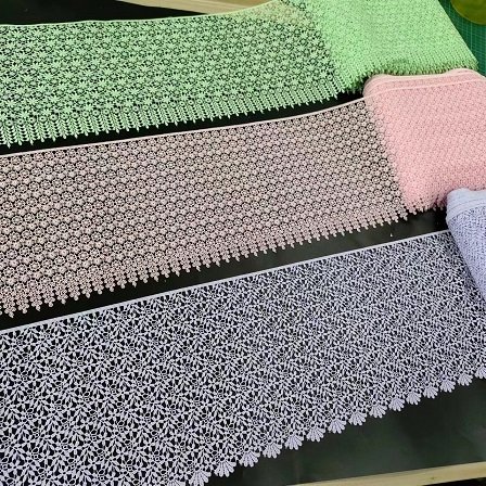 2022 Latest Embroidery Lace Trim French polyester Trim For Dress Making