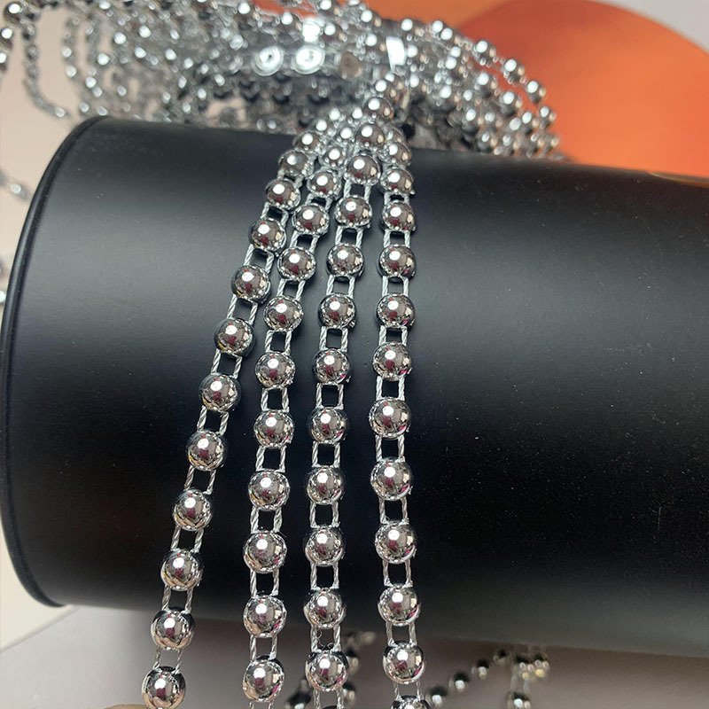 RS077 Custom Gold Plastic Trim cheap Jewelry Making Plastic ABS chain accessories