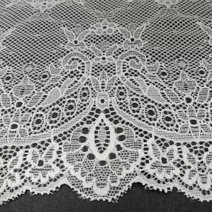 23cm White Vintage Design High Quality Tulle Lace Fabric Trim for Underwear Decorations Accessories or Clothing
