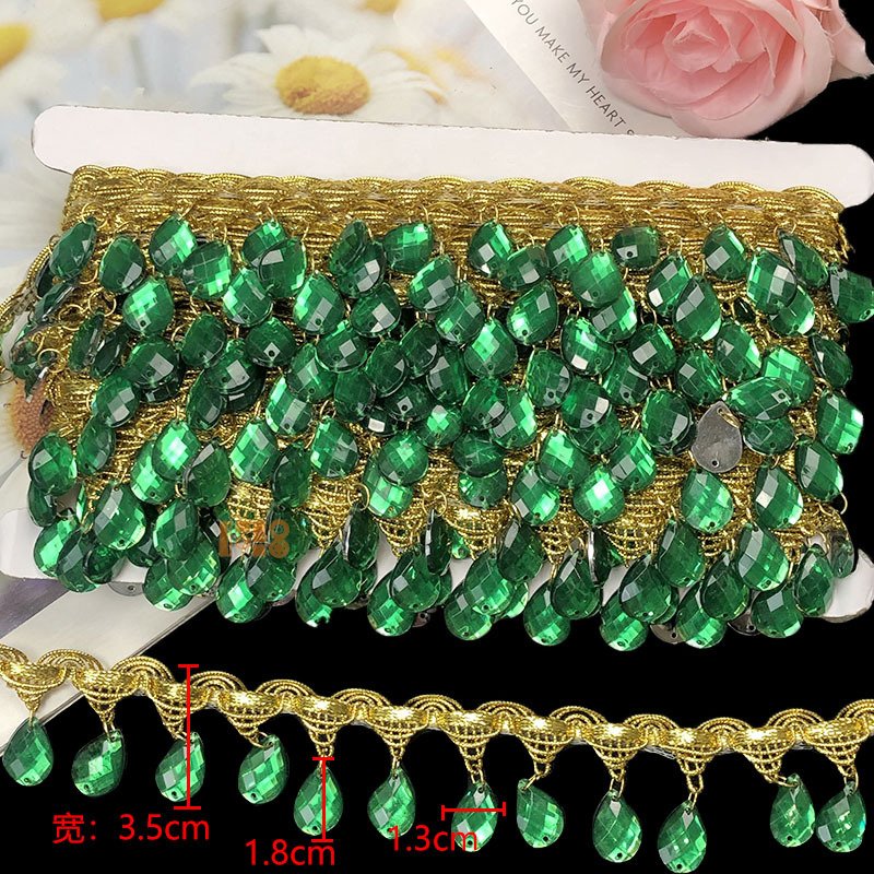 2025 New Design AB Color Gold Silver Plastic Rhinestone Chain Trim Sew On Acrylic Rhinestone Trim