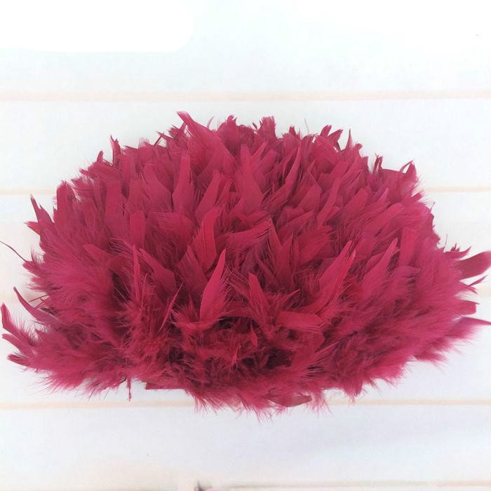 Handmade Turkey Feathers Trim Ribbon for Flecos Sewing Wedding Dress & Decorative Fringe on Tape for Clothes & Decorations