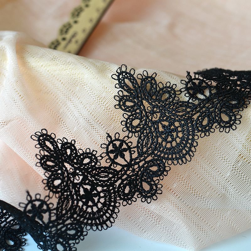 Border Chemical Embroidery Lace Trim 3d Lace Trim Color Flower Lace