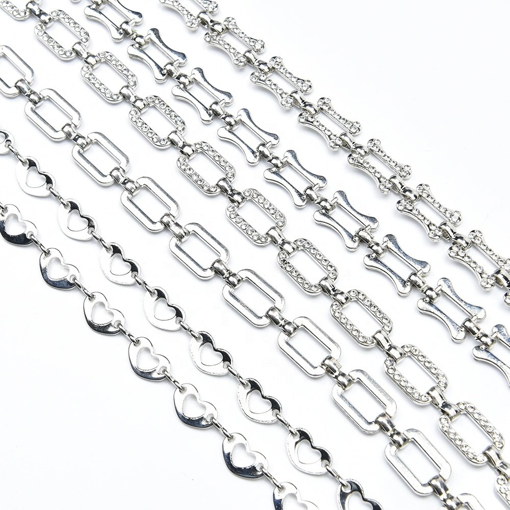 Pearl Crystal Cup Chain Decorative Rhinestone Trim for Clothing Bags Straps Shoes Jewelry Making Accessories