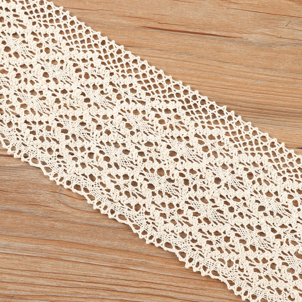 high quality embroidery soft 100% cotton lace Crochet Ribbon lace trim for women clothing
