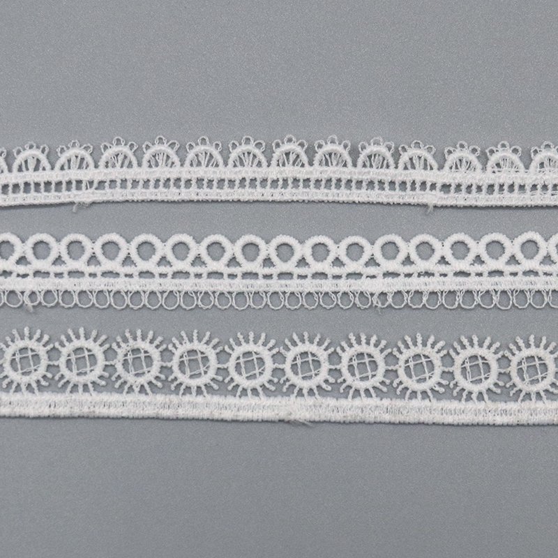 fashion designer 100% polyester water soluble lace sustainable sewing trim for clothing shoes