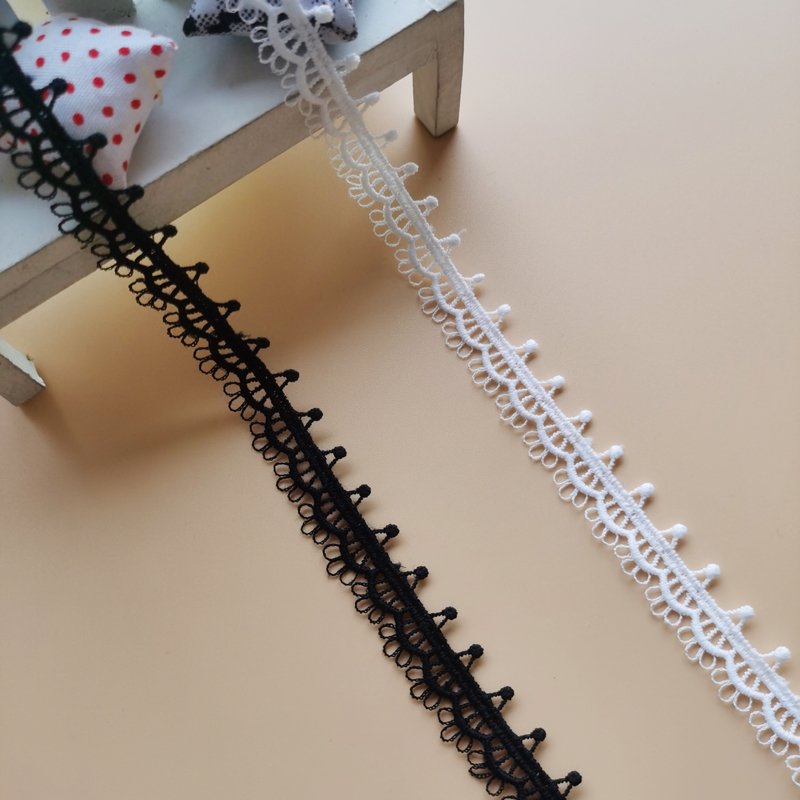 White Polyester Eyelet Lace Trim Crochet Lace Embroidery Trimming