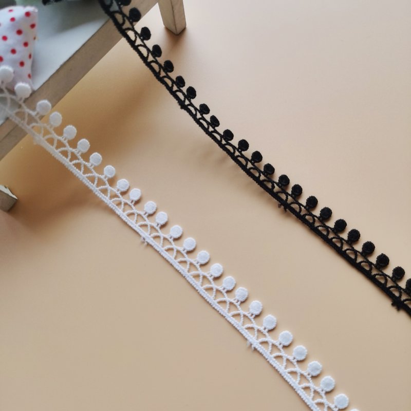 White Polyester Eyelet Lace Trim Crochet Lace Embroidery Trimming