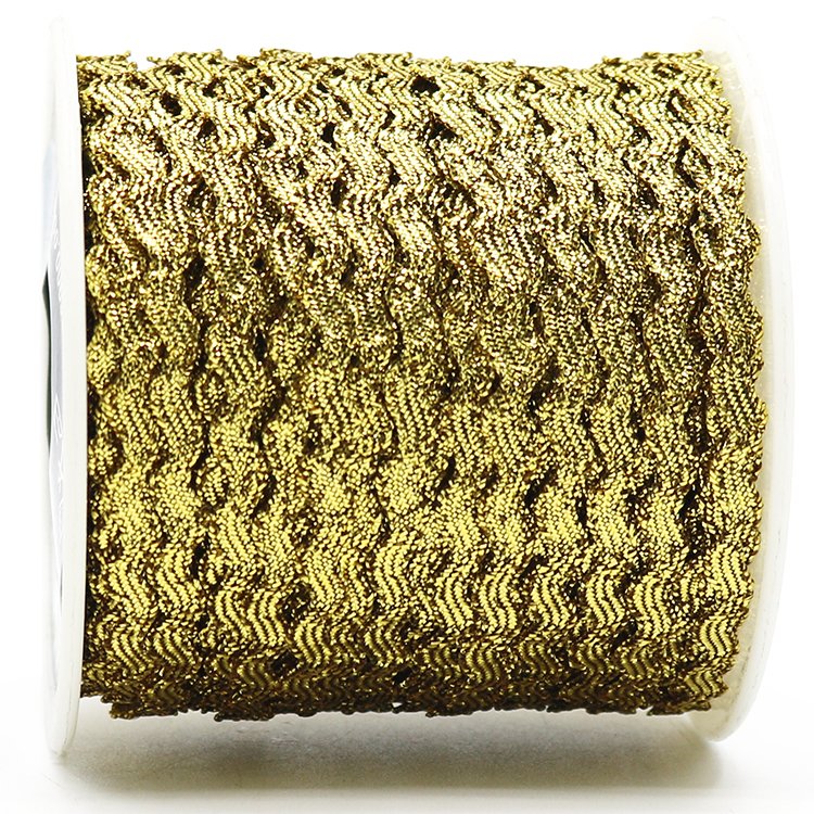 China hotsell glitter 3mm 5mm 7mm 10mm gold rick rack trim