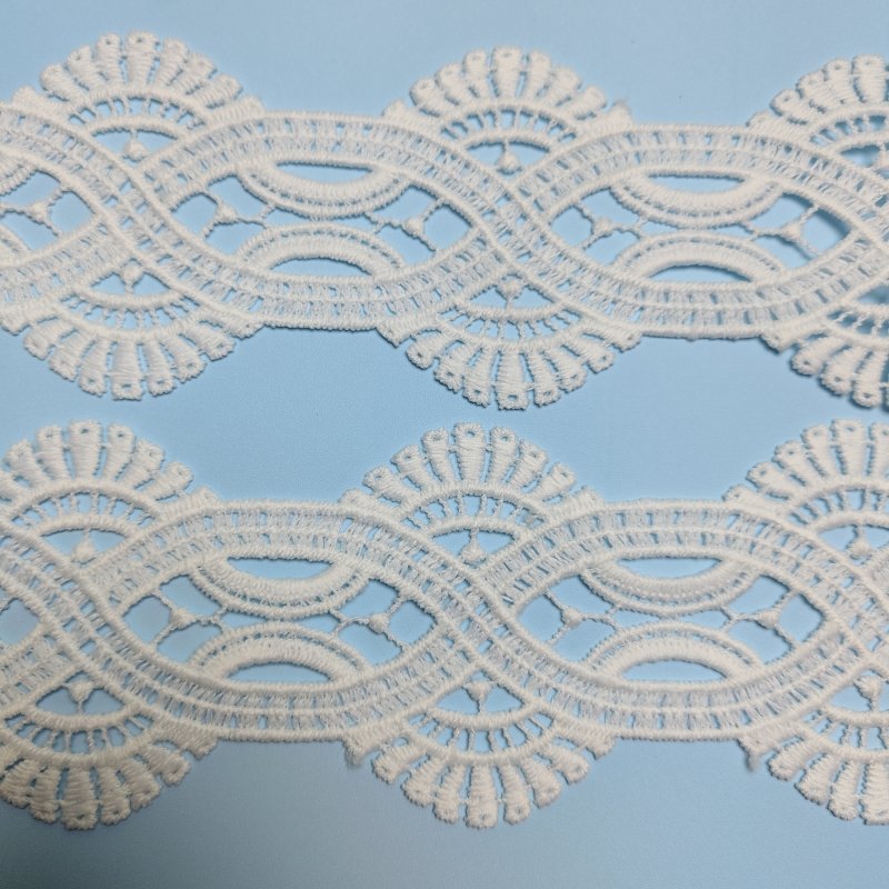 Hot Sale French Flower Trim Border Trimming Water Soluble Lace Trim