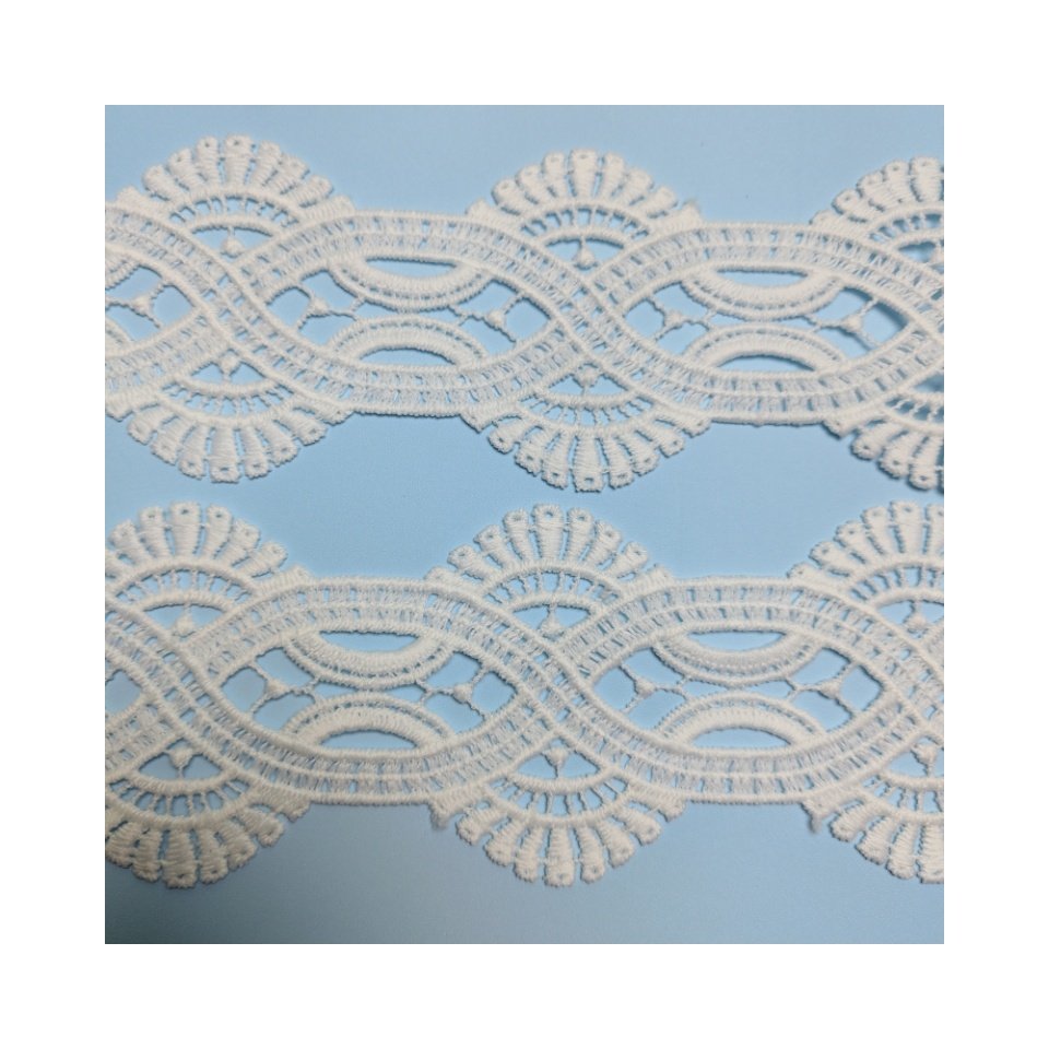 Hot Sale French Flower Trim Border Trimming Water Soluble Lace Trim