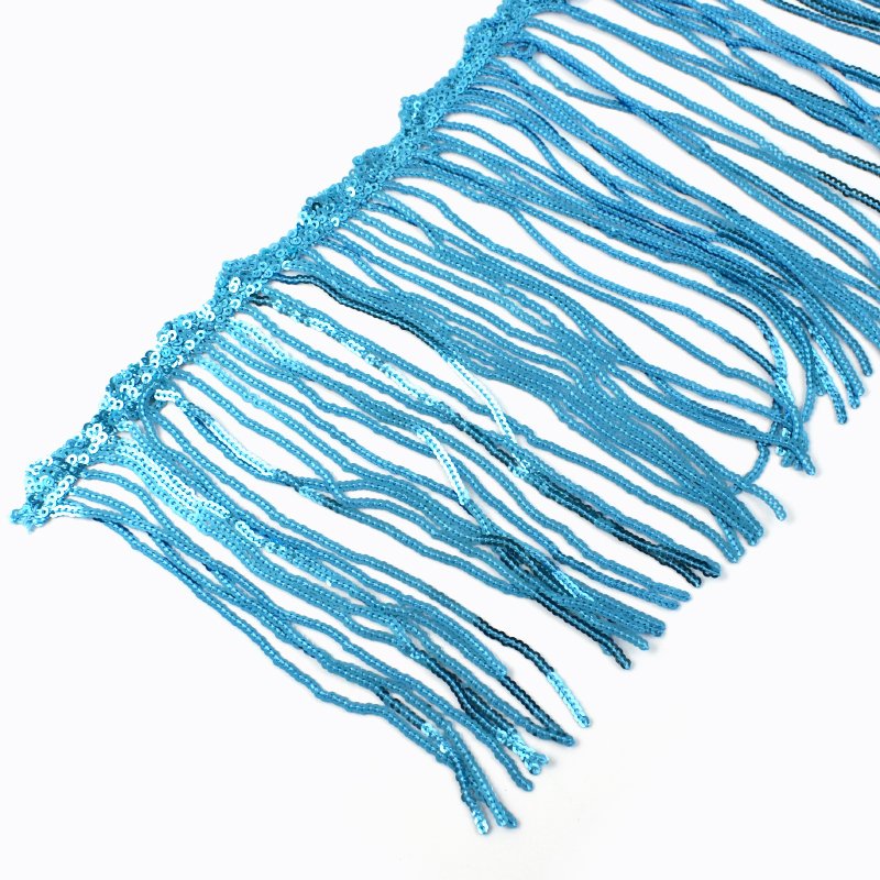 Meetee RC427 17cm Sequin DIY Lace Garment Accessories Fringe Trim Fabric Latin Dance Skirt Decoration Ribbon Tassel Lace