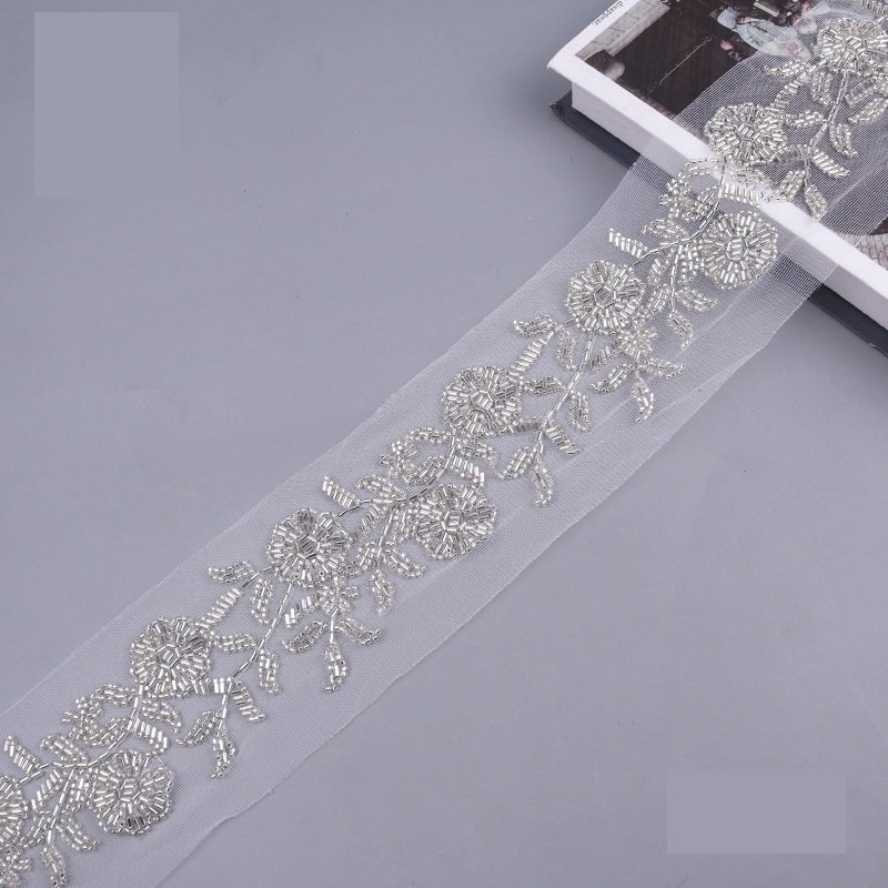 Sequins And Diamond Mesh Applique Accessories European And American Fashion Clothing Curtains Beaded Lace Trim