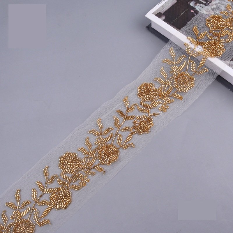 Sequins And Diamond Mesh Applique Accessories European And American Fashion Clothing Curtains Beaded Lace Trim