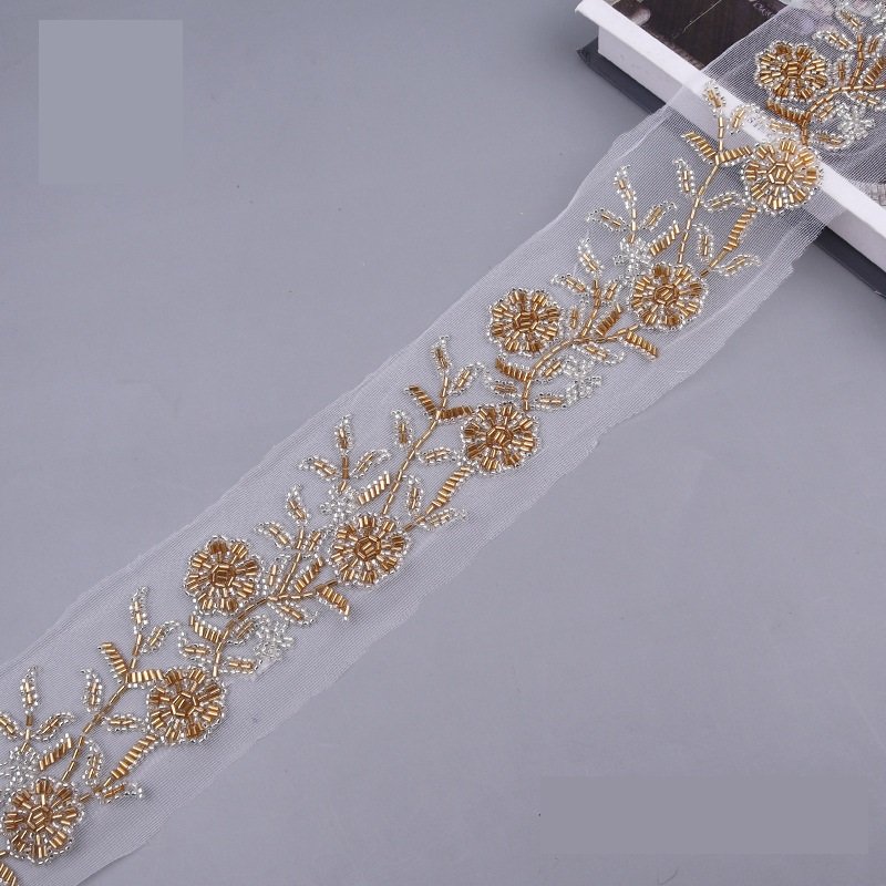 Sequins And Diamond Mesh Applique Accessories European And American Fashion Clothing Curtains Beaded Lace Trim