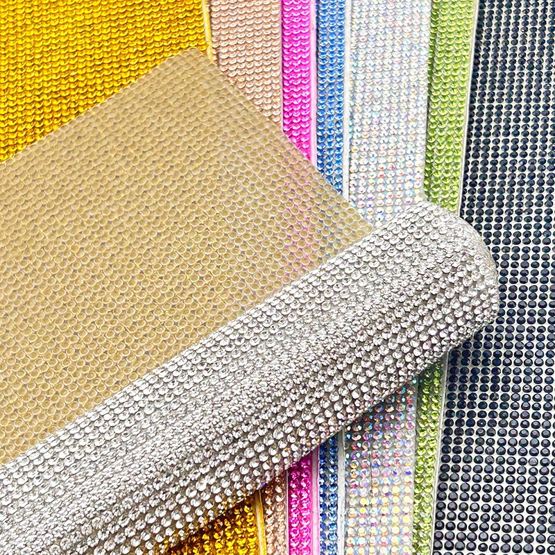 Bling Bling 24*40cm Crystal Rhinestone Sticker Trim Strass Diamond Crystal Rhinestone Sheet For DIY Crafts Decoration