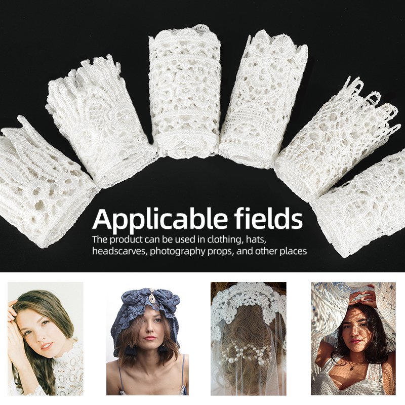 Wholesale popular french lace white lace trim flower Guipure Embroidery lace for wedding dresses