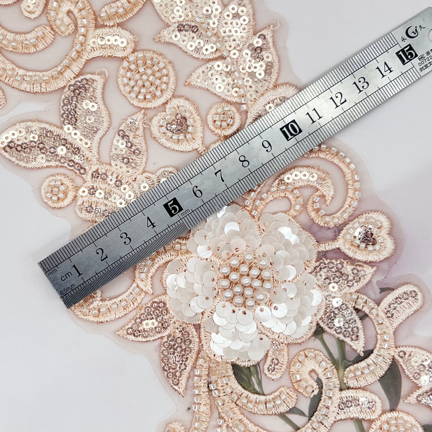 2024 Hot African lace hand-beaded multi-craft clothing accessories Beaded sequin fabric lace trim