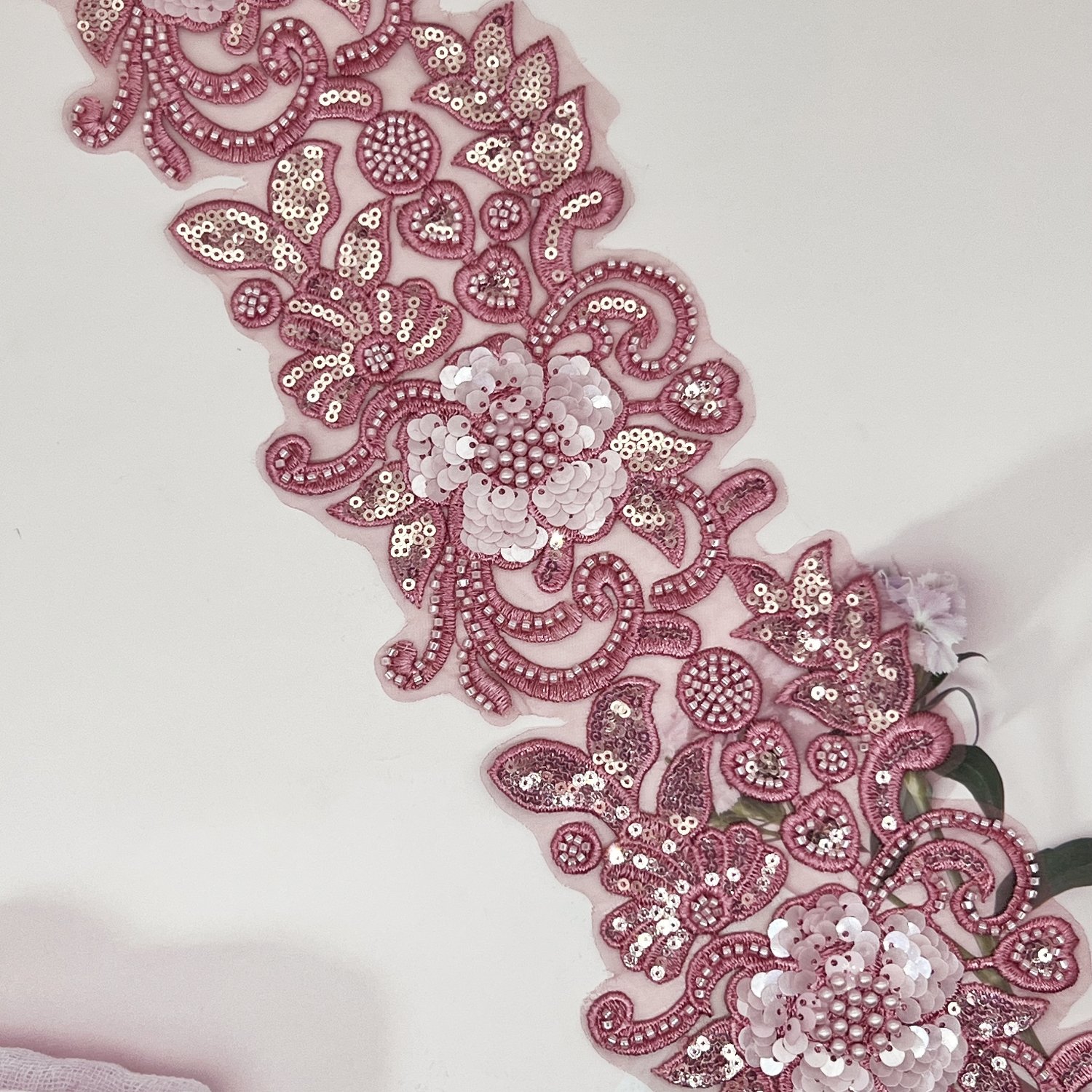 2024 Hot African lace hand-beaded multi-craft clothing accessories Beaded sequin fabric lace trim