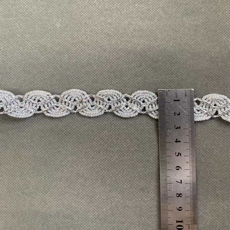 ZSY golden lace sequin lace handmade material accessories wholesale Circle Lace Woven Trim