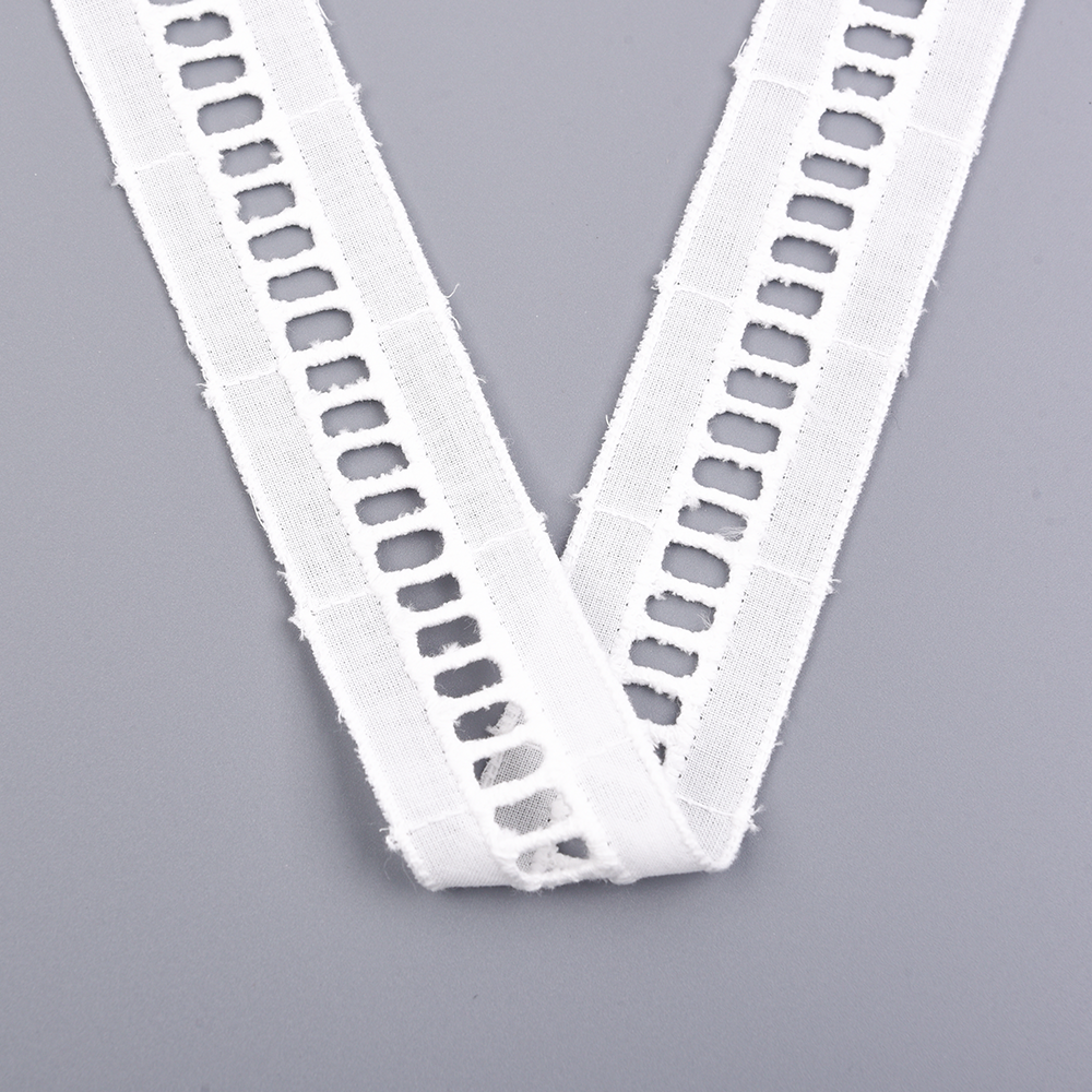 factory supply cotton eyelet lace trim embroidery cotton embroidery lace fabric for clothing