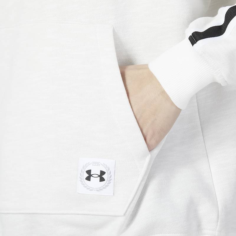 Andma UA men's fleece hooded pull-up band-head shirt training sweater 1373813-112