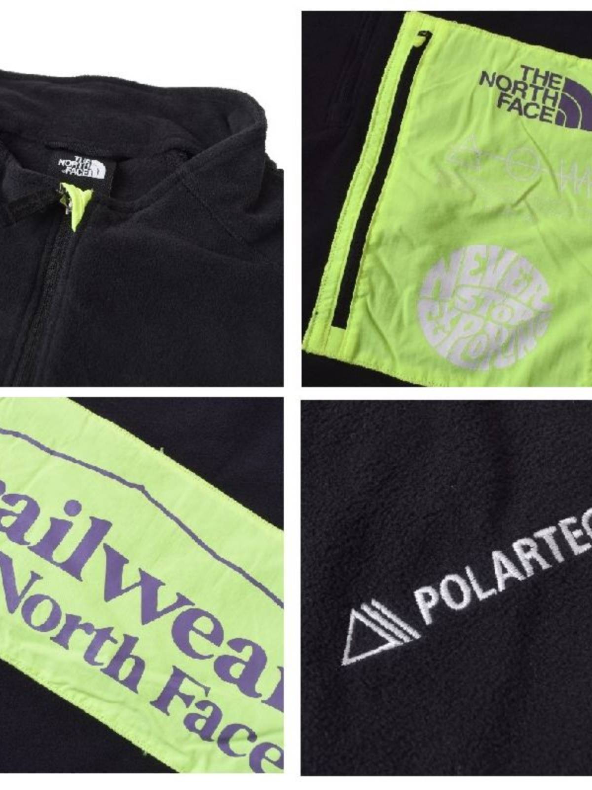 The North Face north men's semi -zipper collar collar pellets warm Polartec fabric