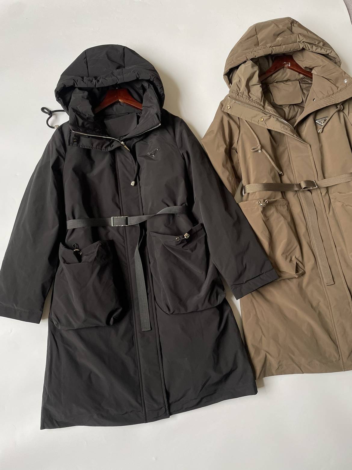 Her cold work, warm heart nest, lay 90%white duck velvet long -sleeved down jacket.