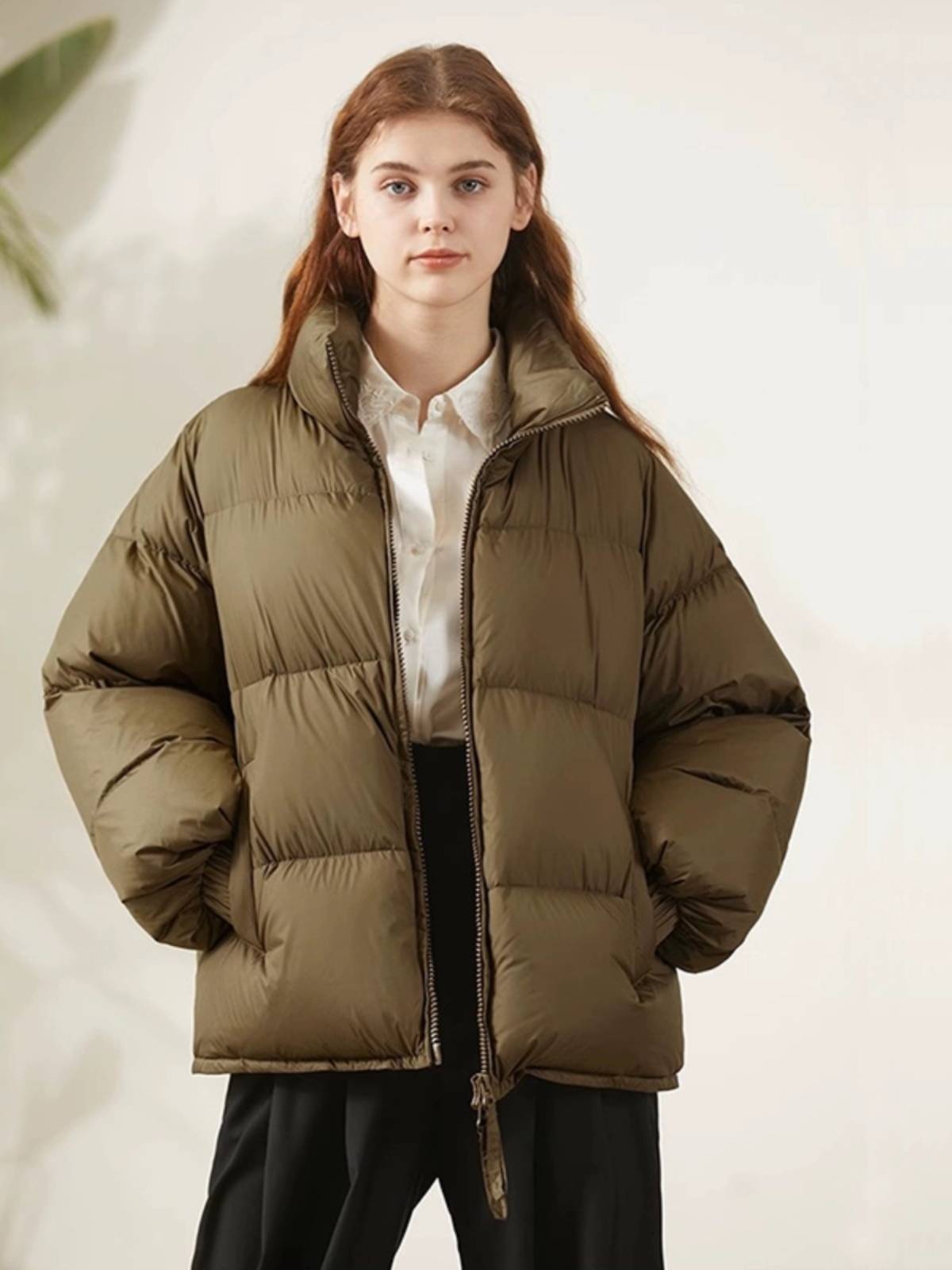 Thick cloud blossom down jacket showed thin bread clothes short coat