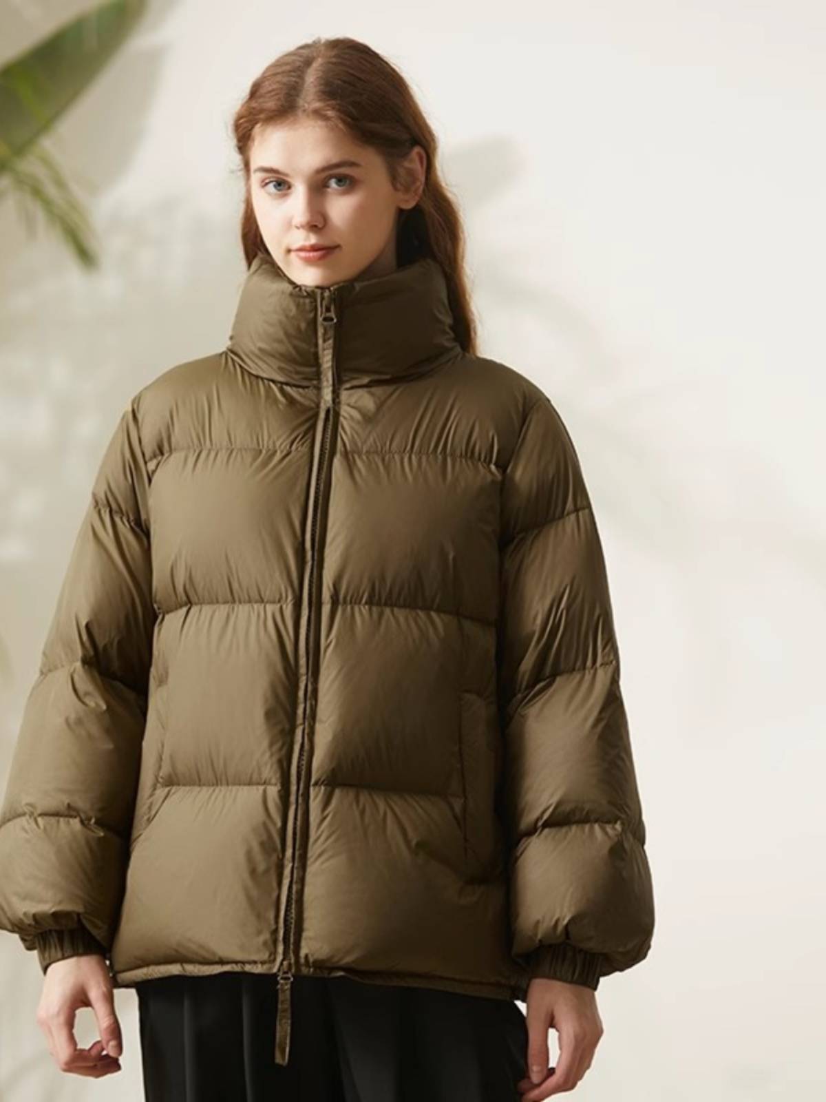 Thick cloud blossom down jacket showed thin bread clothes short coat