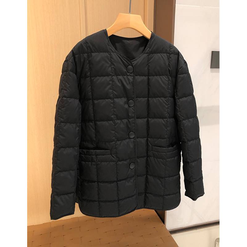 Diamond pattern light, thin small incense, down jacket jacket, three -proof waterproof and oil -proof, filling 90%white goose down
