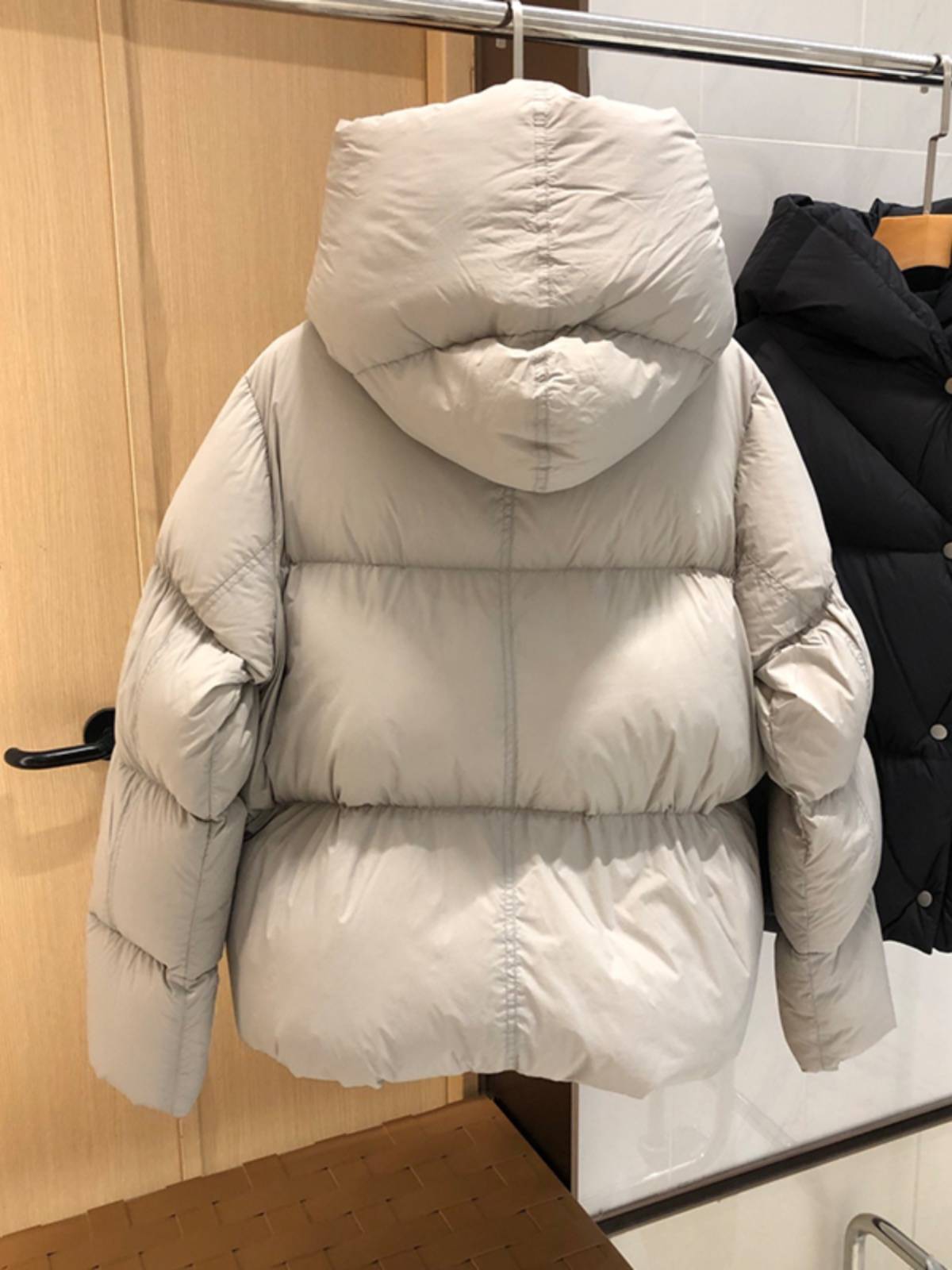 Ji new hooded down jacket coat lady clip