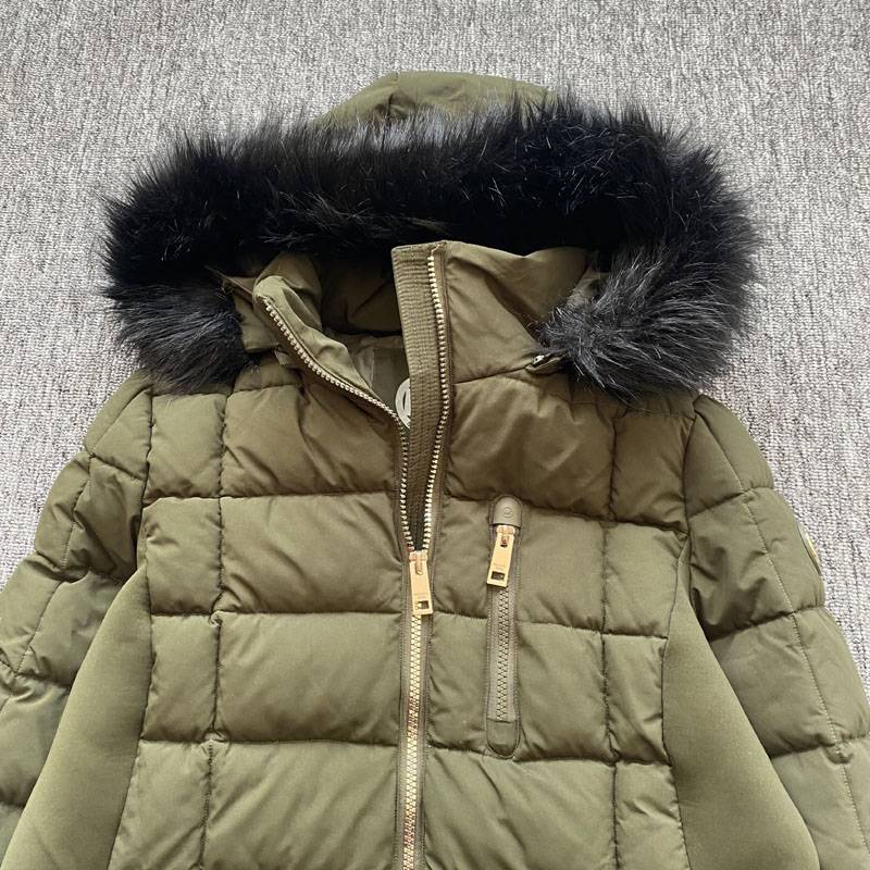 Meimei big -name original single micro flaw lady medium -long long -term capable cap, down cotton cotton cotton cotton stitching cotton jacket