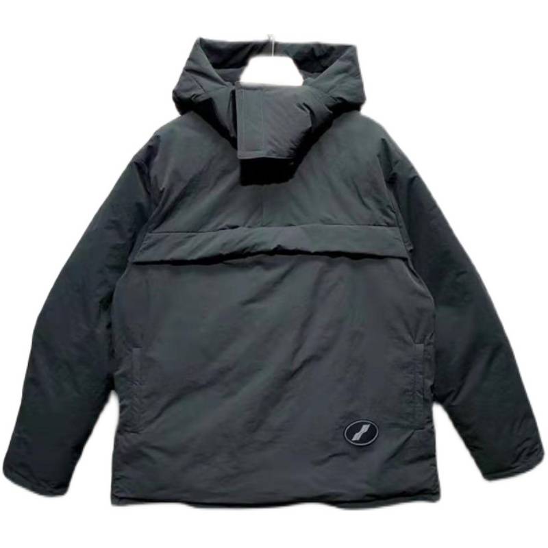 WE11 couple deconstructed aesthetic sideways can be high -level slit wind -proof hooded hooded krane down jacket