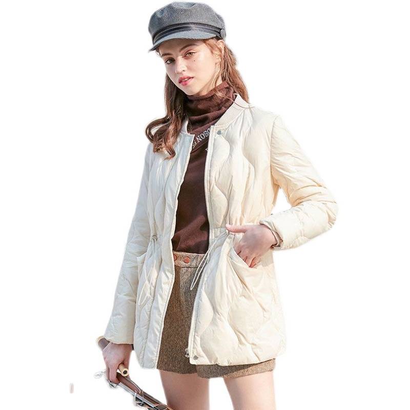 First -line big brand discount cutting label women's clothing tail single cleaning, long light slim down cotton jacket