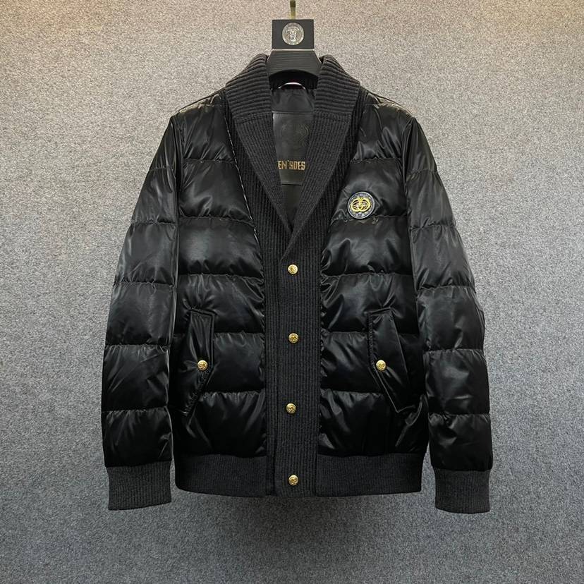 European station temperament bright face down jacket men's winter warm 90 white duck down lapel coat youth casual short tide
