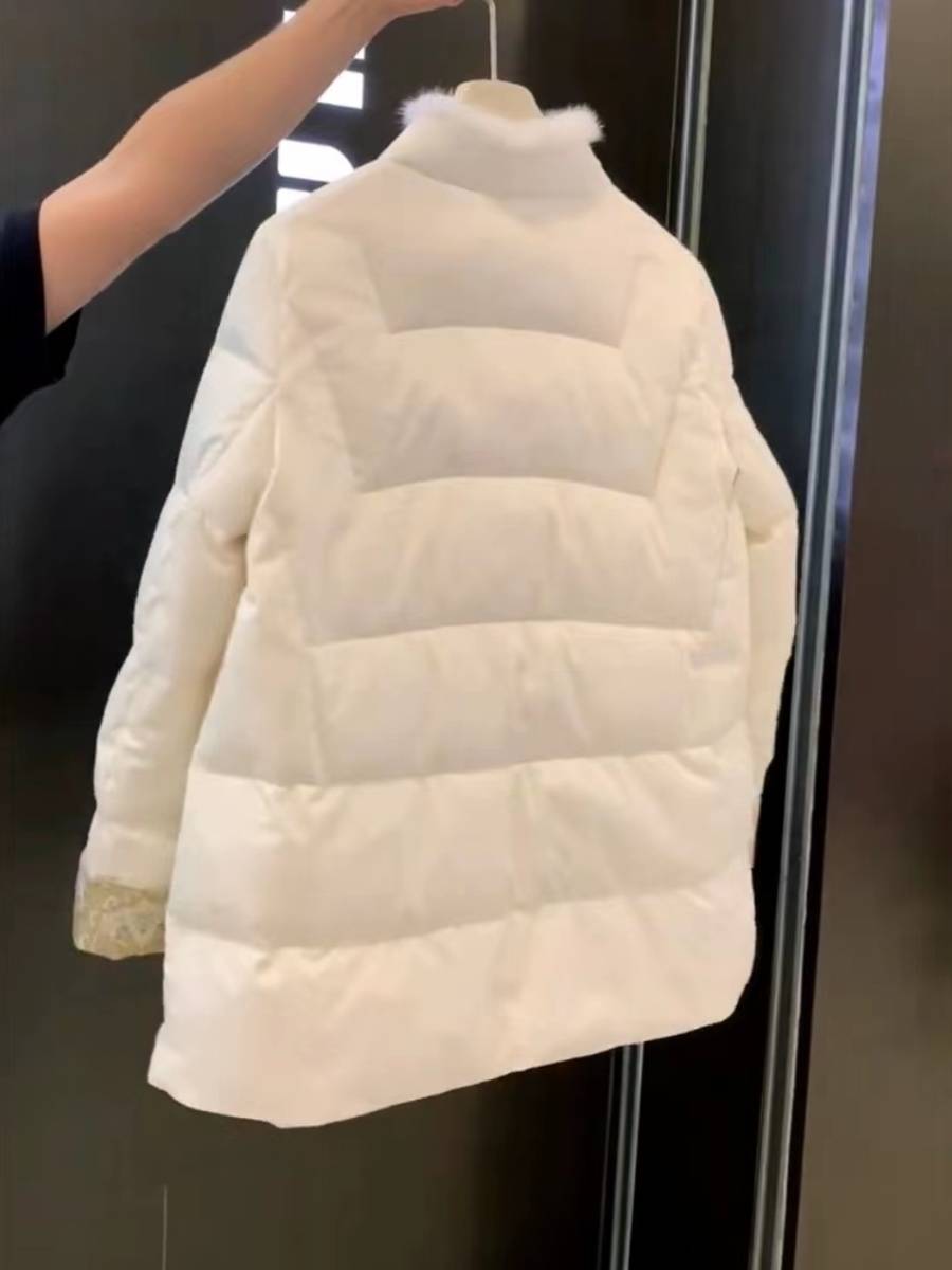 Chinese national style high -level sensory printed plate buckle cotton jacket
