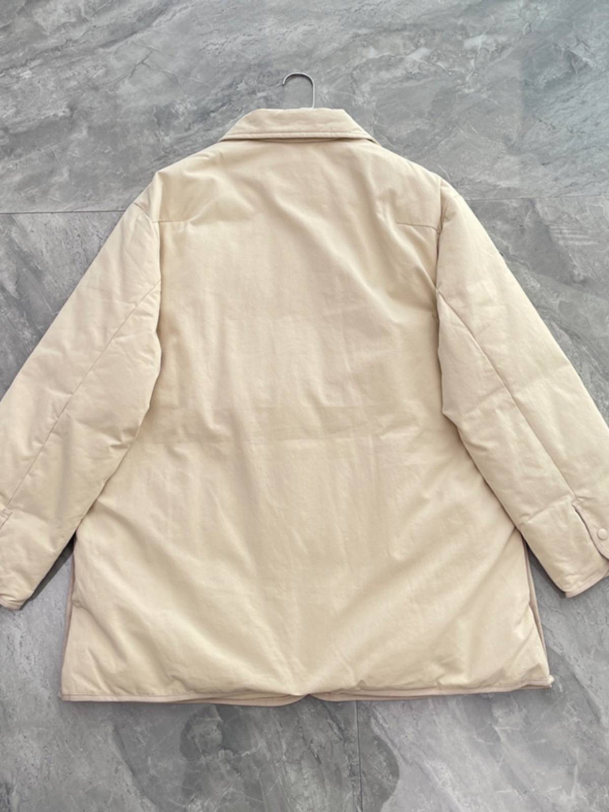 Japanese solid color simplicity workers style down jacket